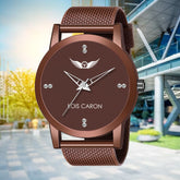 LOIS CARON  BROWN DIAL AND STRAP Analog Watch - For Men LCS-4223